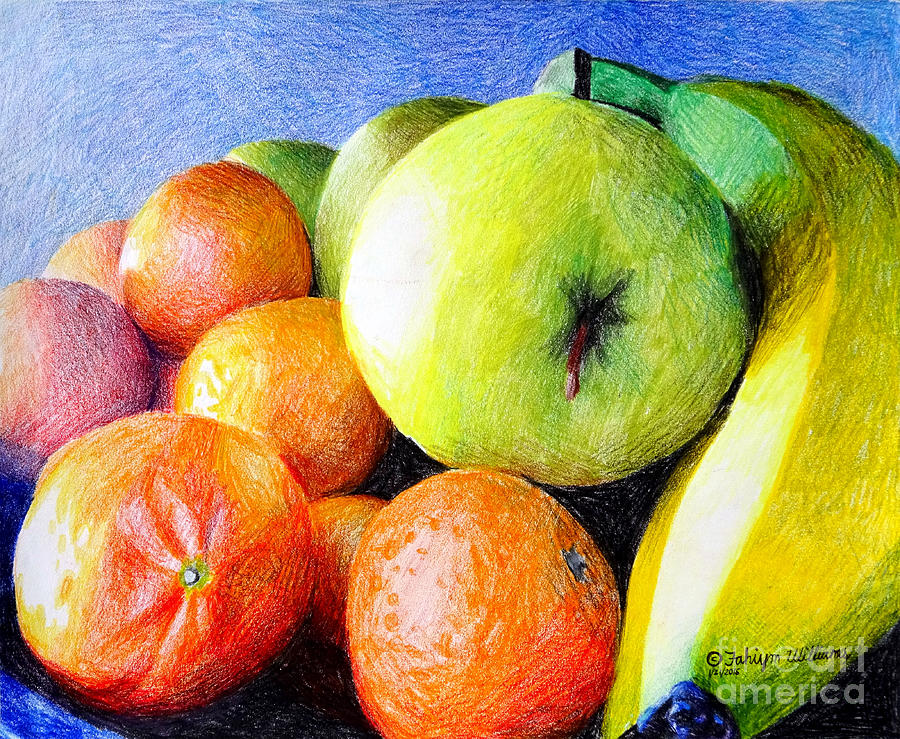 To accelerate pastel Striped Fruit Bowl Drawing by Fahiym Williams - Fine Art America