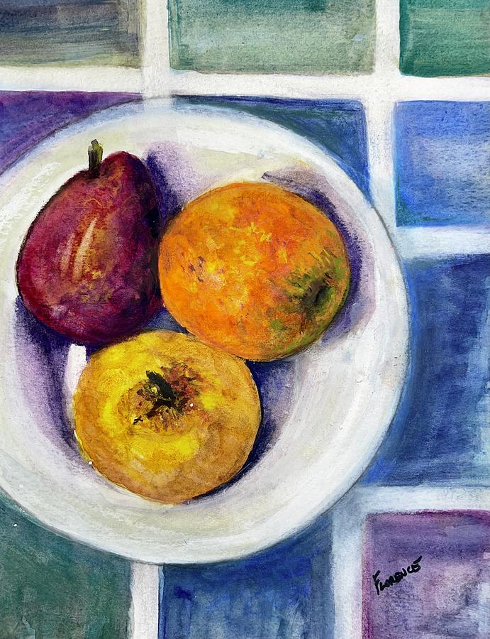 Fruit bowl Painting by Paintings by Florence - Florence Ferrandino