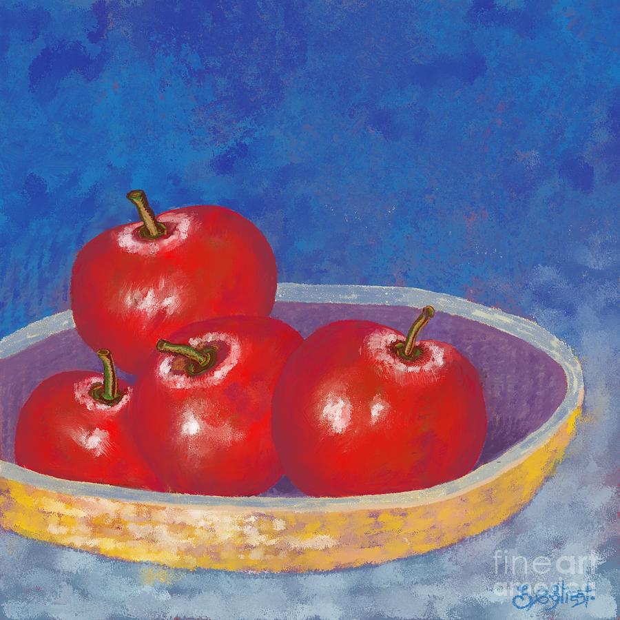 Fruit Bowl With Apples Digital Art