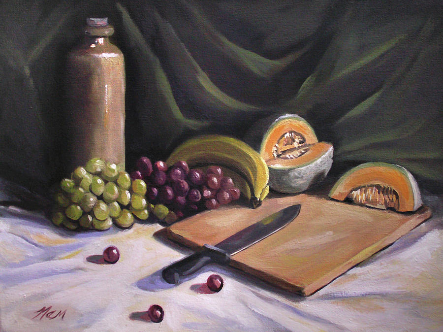 Fruit by the Light Painting by Nancy Griswold