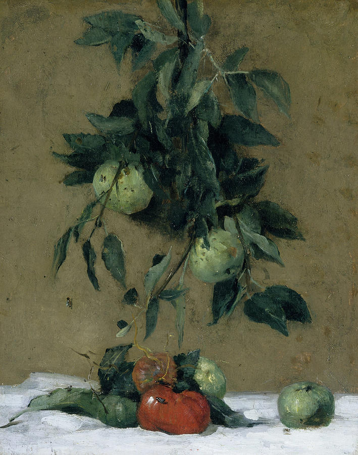 Fruit, circa 1888 Painting by Julian Alden Weir