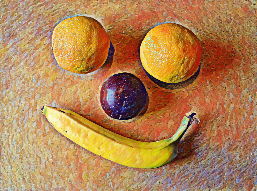 Fruit Face With A Smile Digital Art