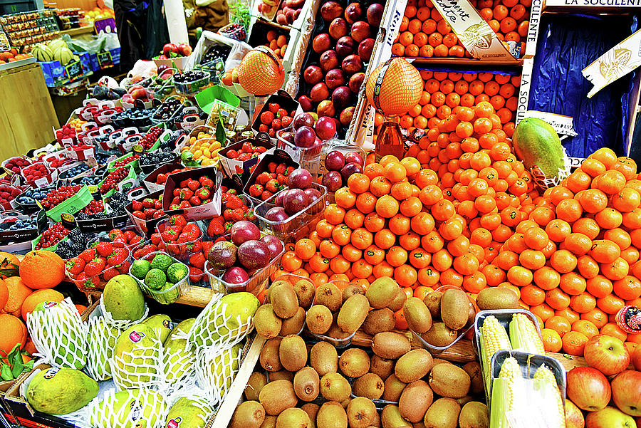 Fruit Market in Paris Photograph by Evan Peller - Fine Art America