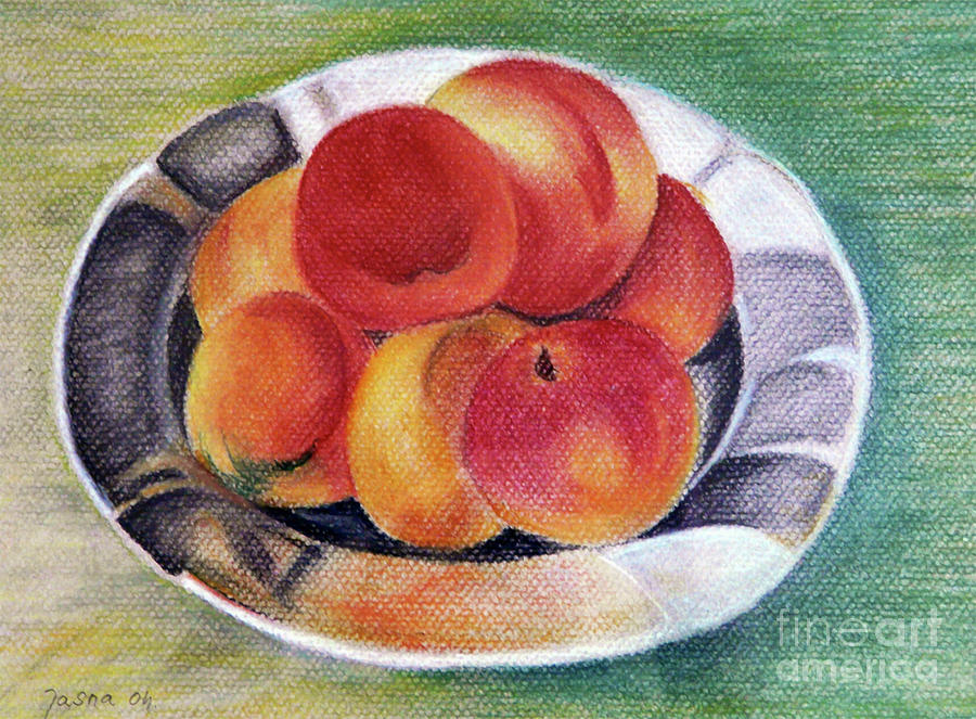 Fruit On A Plate Painting by Jasna Dragun