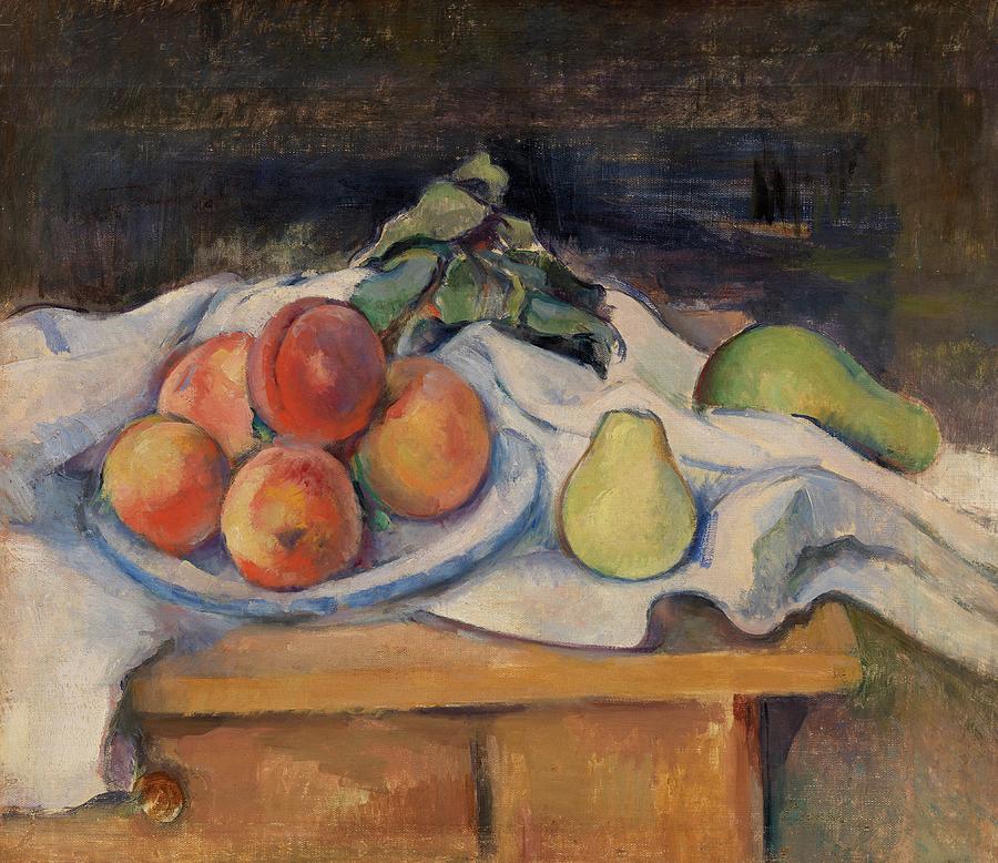 Fruit on a Table, 1890-1893 Painting by Paul Cezanne