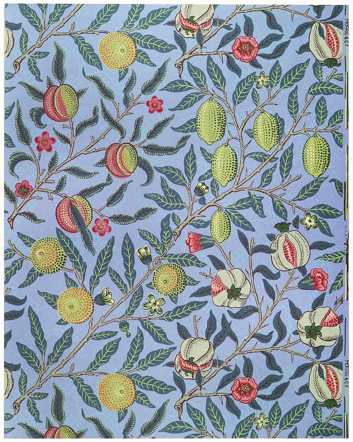 Fruit or Pomegranate by William Morris - 1834-1896 Painting by Les