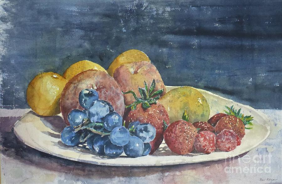 Fruit Platter Painting by Bev Morgan