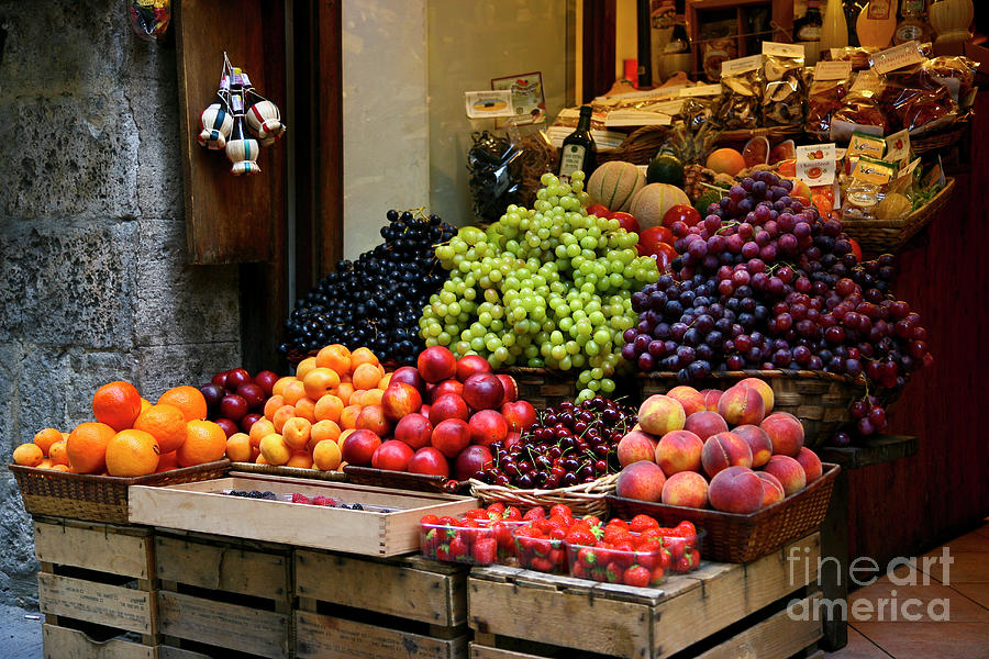 Fruit Stand - Tuscany Italy Photograph
