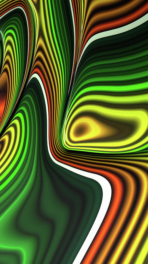 Fruit Stripes Fractal Abstract  Digital Art by Shelli Fitzpatrick