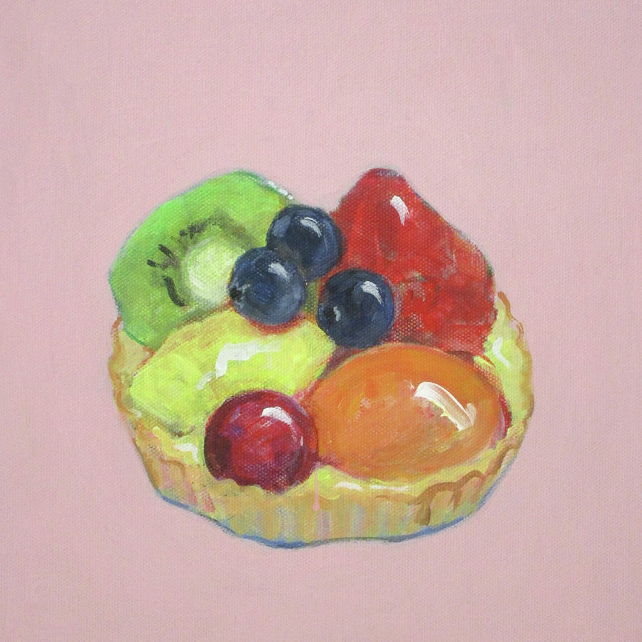 Fruit Tart Painting by Kazumi Whitemoon