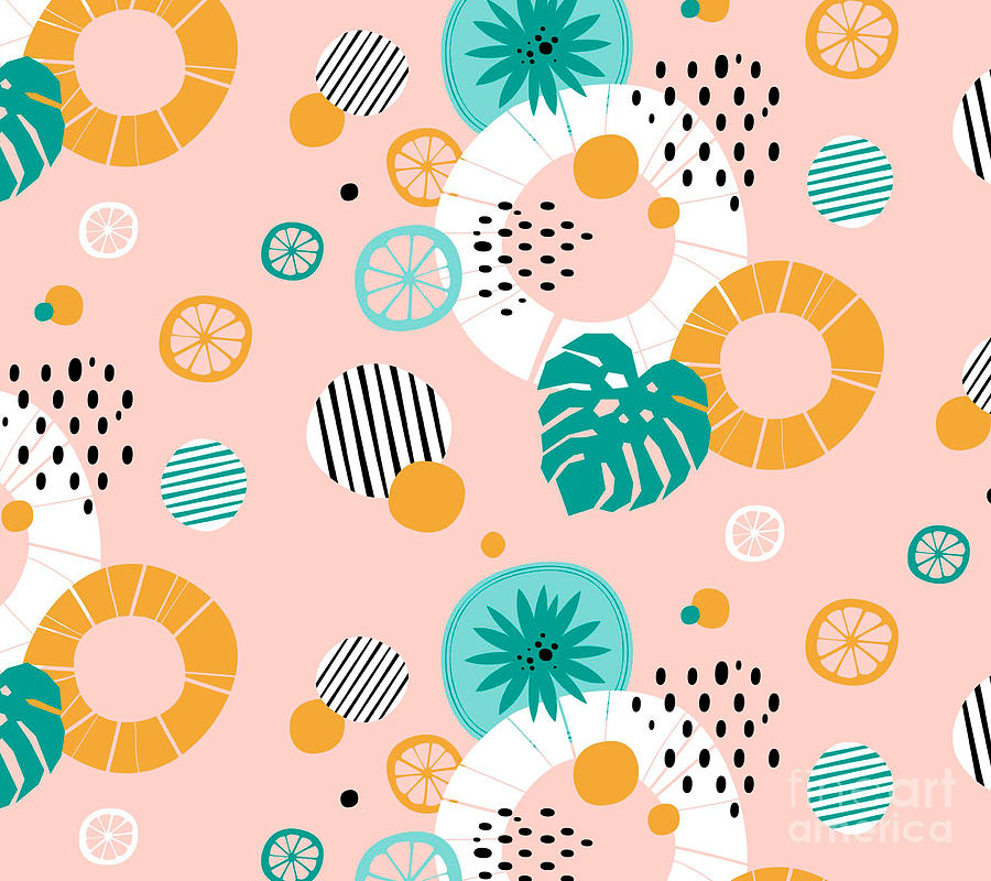 Fruit Tropical Art Natural Shapes Design Background Pastel Digital Art by  Noirty Designs - Pixels