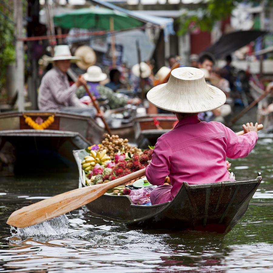 Fruit vendor at a floating market in Thailand Photograph by Enviromantic