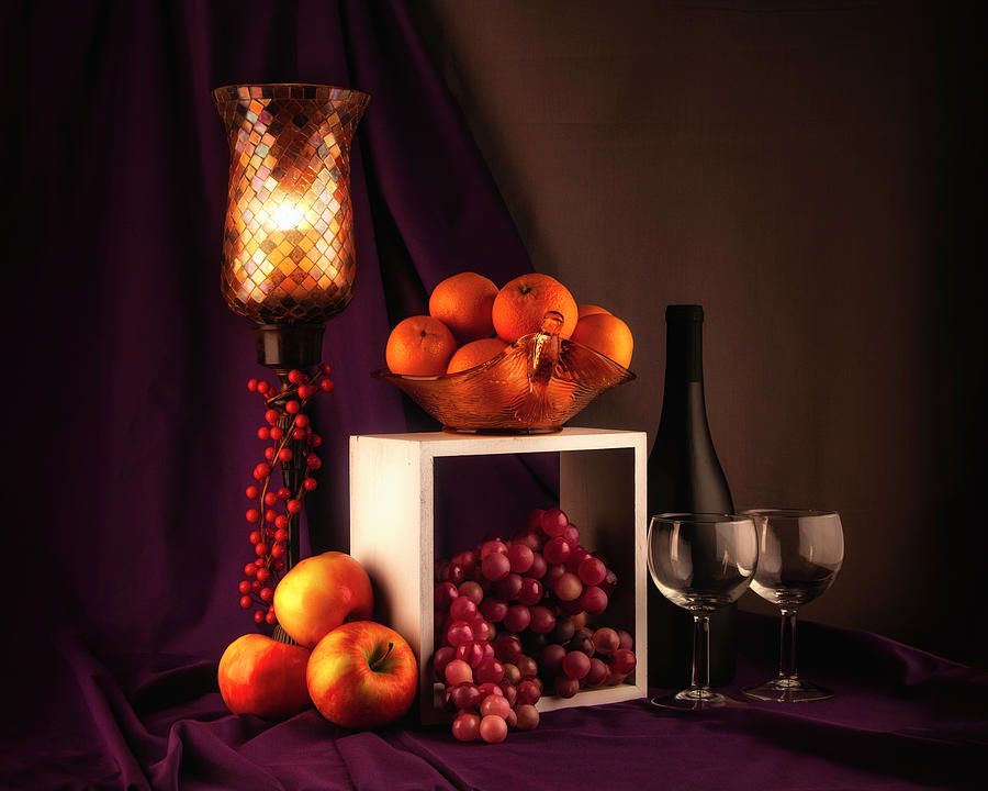Apple Photograph - Fruit with Wine by Tom Mc Nemar