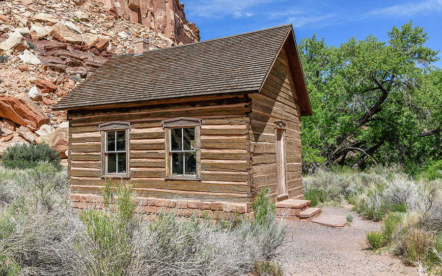 Fruita Schoolhouse - Capitol Reef Photograph by Anthony Sacco Fruita Schoolhouse - Capitol Reef Photograph by Anthony Sacco