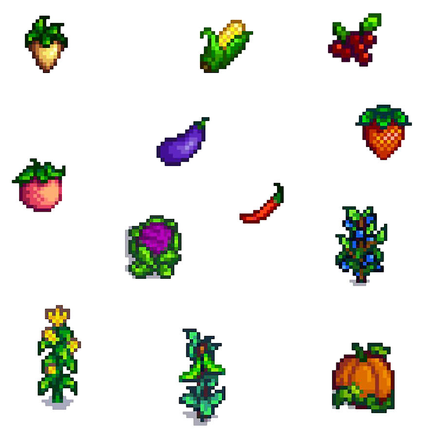 Fruits and Vege Pixel Digital Art by Christina R Vida | Fine Art America