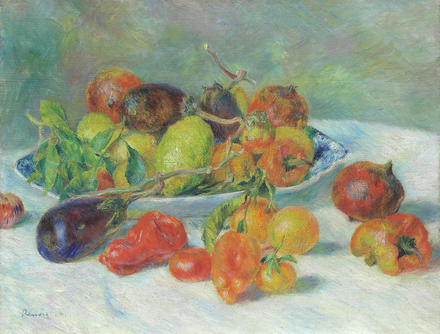 Fruits of the Midi. Pierre-Auguste Renoir, French, 1841-1919. Painting by Pierre Auguste Renoir -1841-1919-