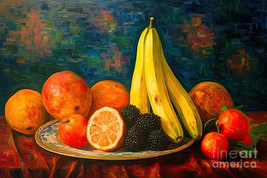Vincent Van Gogh Painting - Fruits Painting by N Akkash