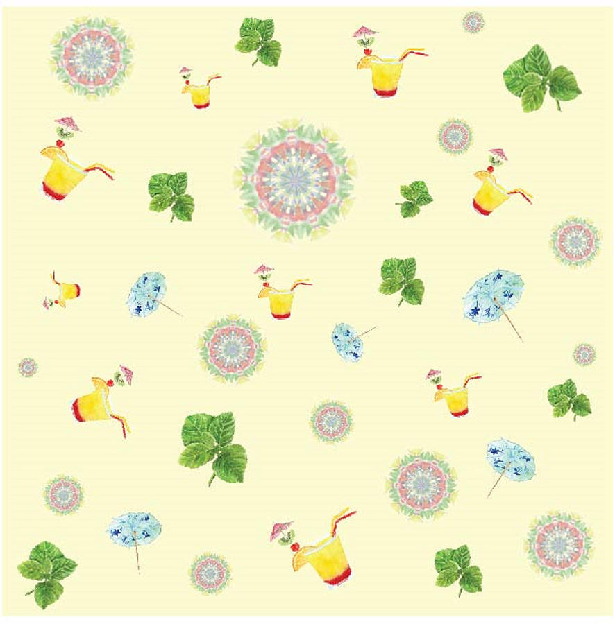 Fruity Cocktails Pattern Tapestry - Textile by Mary Poliquin - Policain Creations