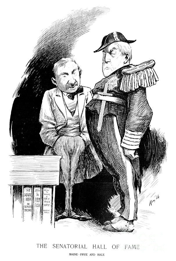 Frye And Hale Caricatures, 1909 Drawing by Edward Windsor Kemble