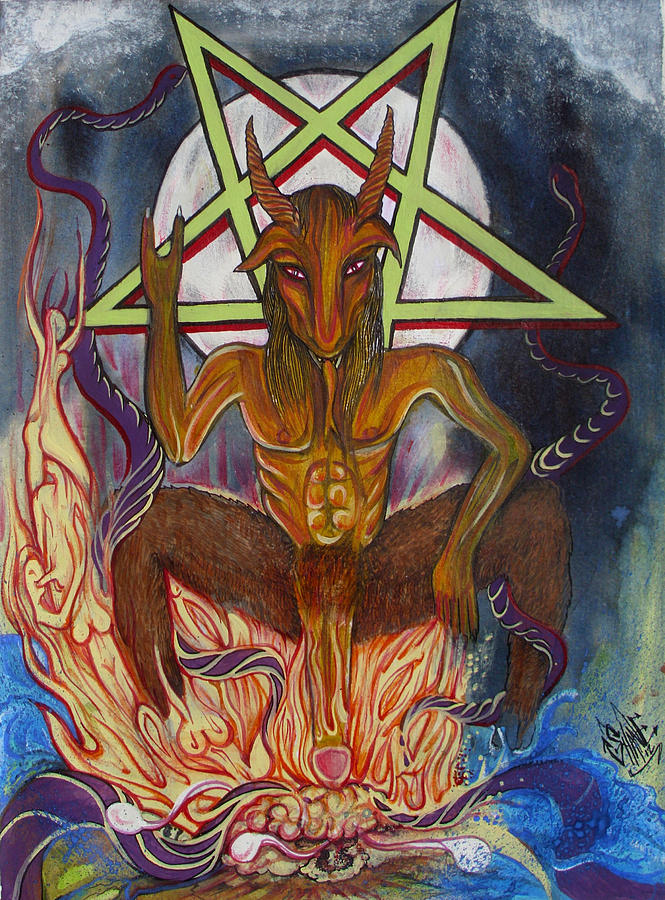 Ftw With Baphomet Painting by Sam Hane - Fine Art America