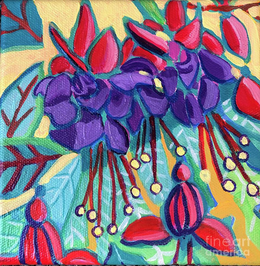 Fuchsia Fury Painting by Debra Bretton Robinson