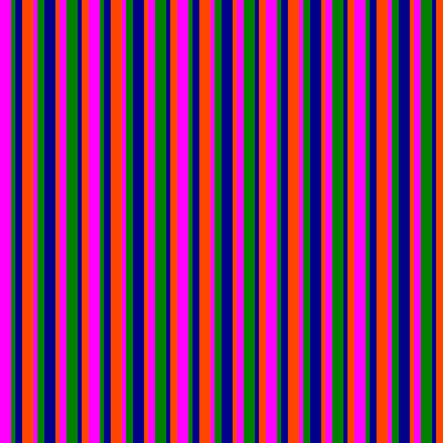 Abstract Digital Art - Fuchsia, Green, Dark Blue, and Red Colored Stripes/Lines Pattern by Aponx Designs