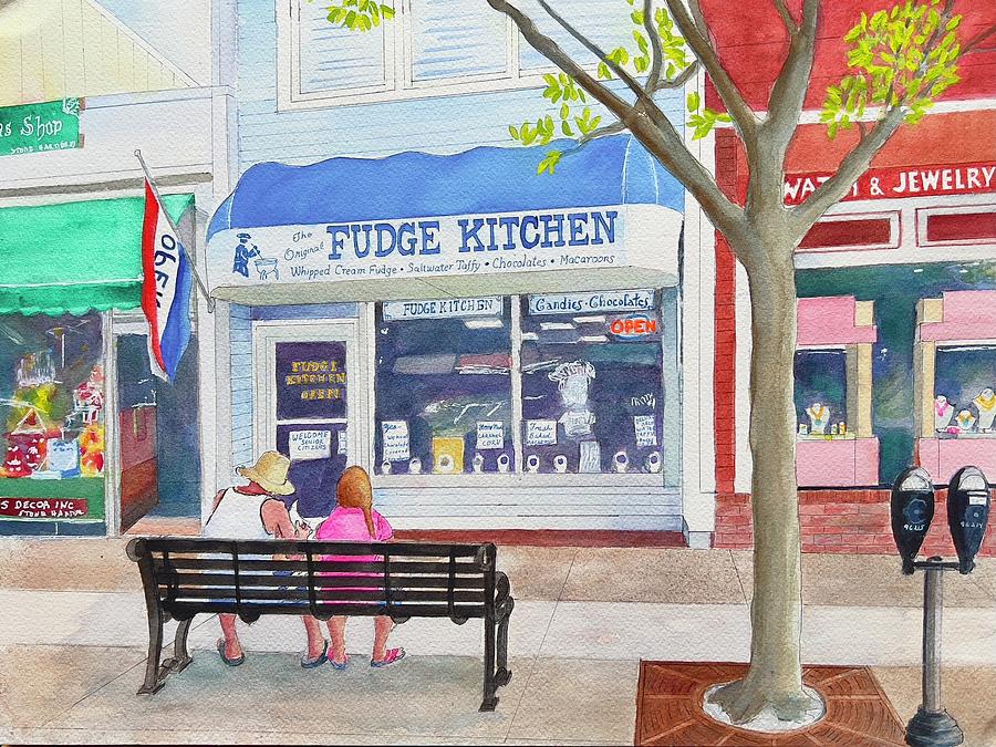 Fudge Kitchen Stone Harbor NJ Painting by Patty Kay Hall