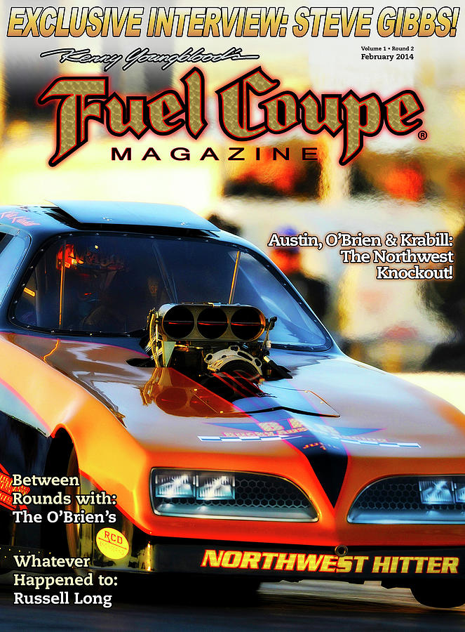 Fuel Coupe Magazine cover Pyrography by Kenny Youngblood