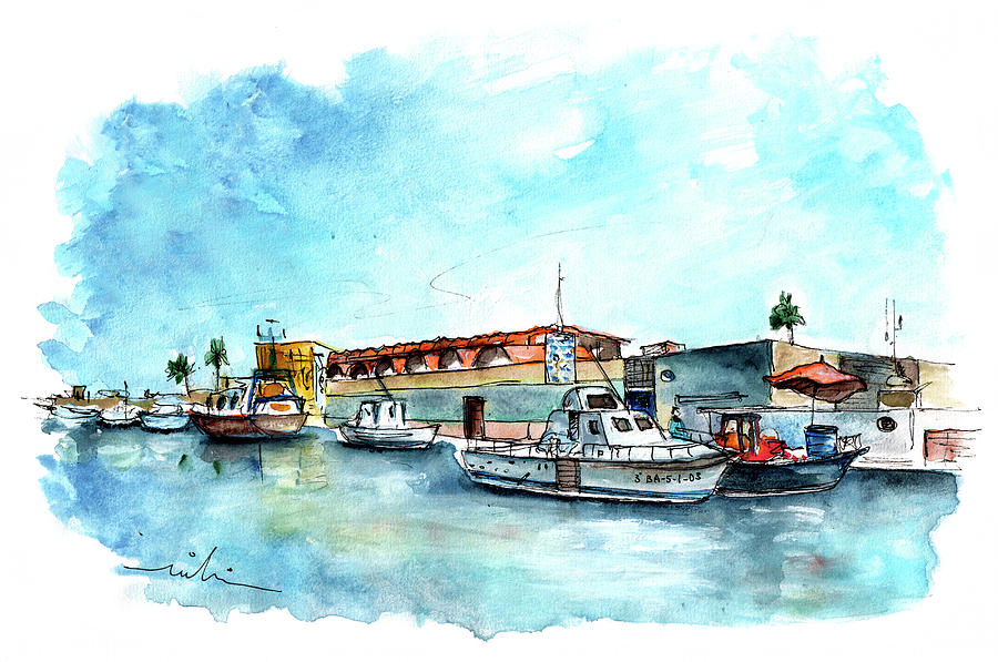 Fuengirola Harbour 01 Painting by Miki De Goodaboom