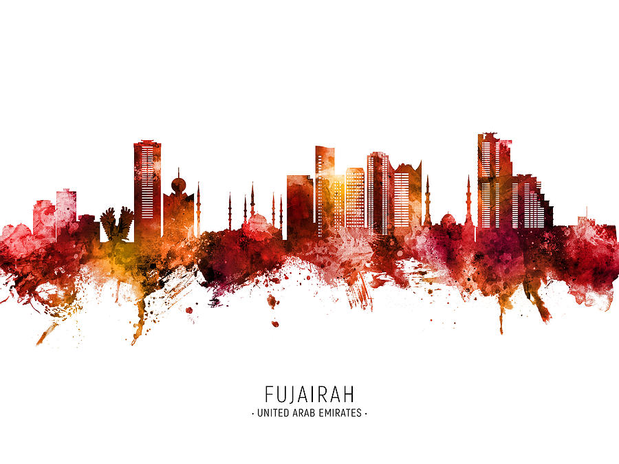 Fujairah Skyline #00 Digital Art by Michael Tompsett