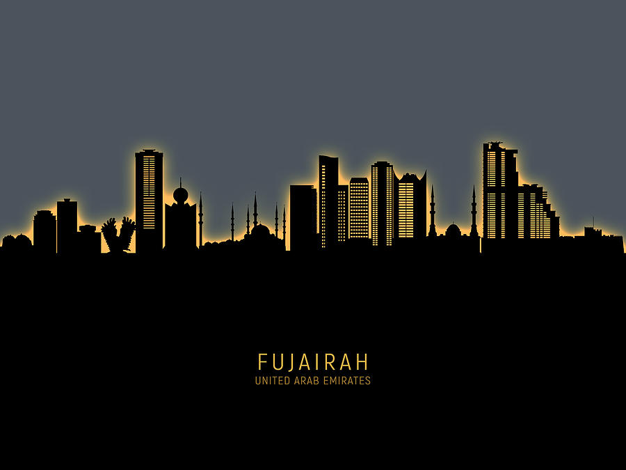 Fujairah Skyline #03 Digital Art by Michael Tompsett