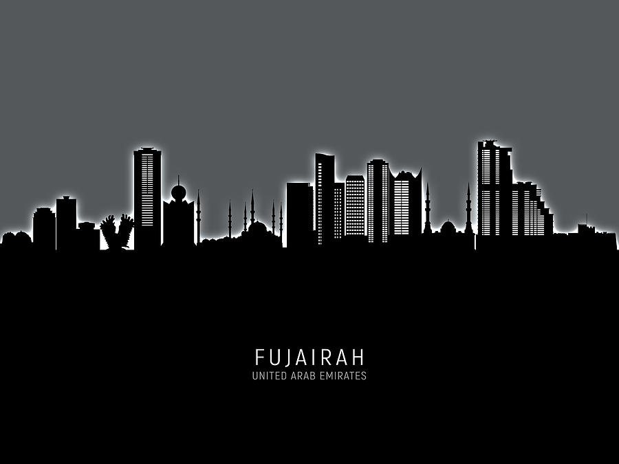 Fujairah Skyline #04 Digital Art by Michael Tompsett