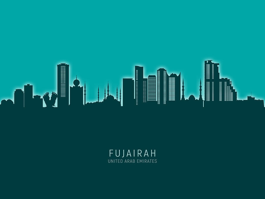 Fujairah Skyline #05 Digital Art by Michael Tompsett