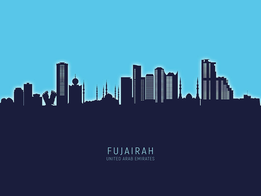 Fujairah Skyline #06 Digital Art by Michael Tompsett