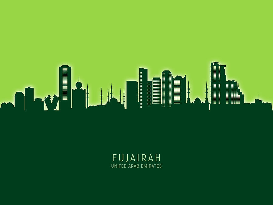 Fujairah Skyline #07 Digital Art by Michael Tompsett
