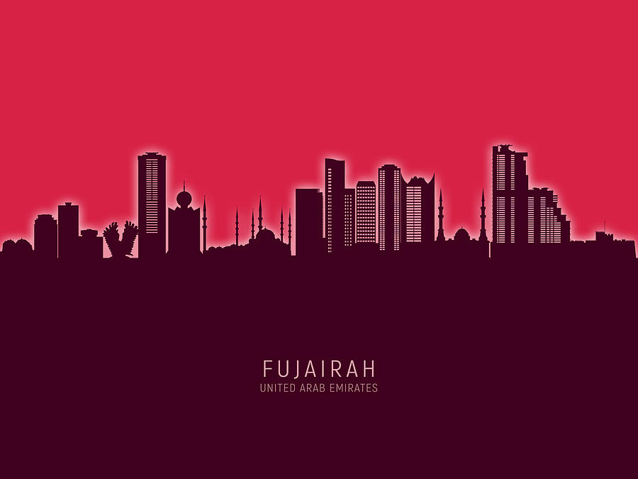 Fujairah Skyline #09 Digital Art by Michael Tompsett