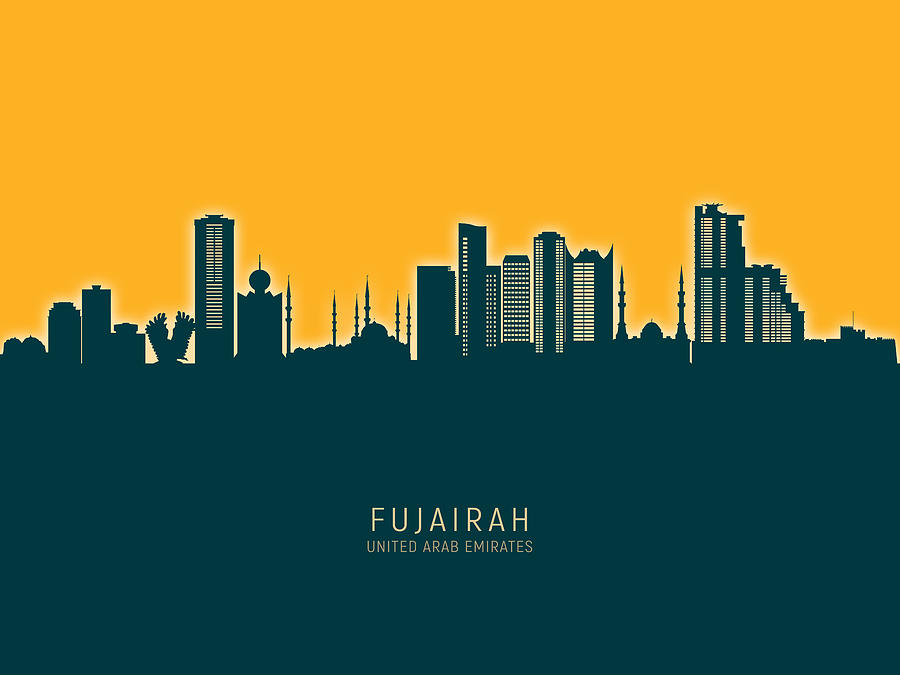 Fujairah Skyline #10 Digital Art by Michael Tompsett