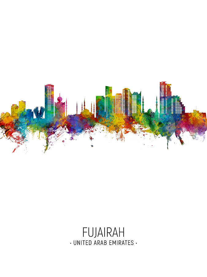Fujairah Skyline #12 Digital Art by Michael Tompsett