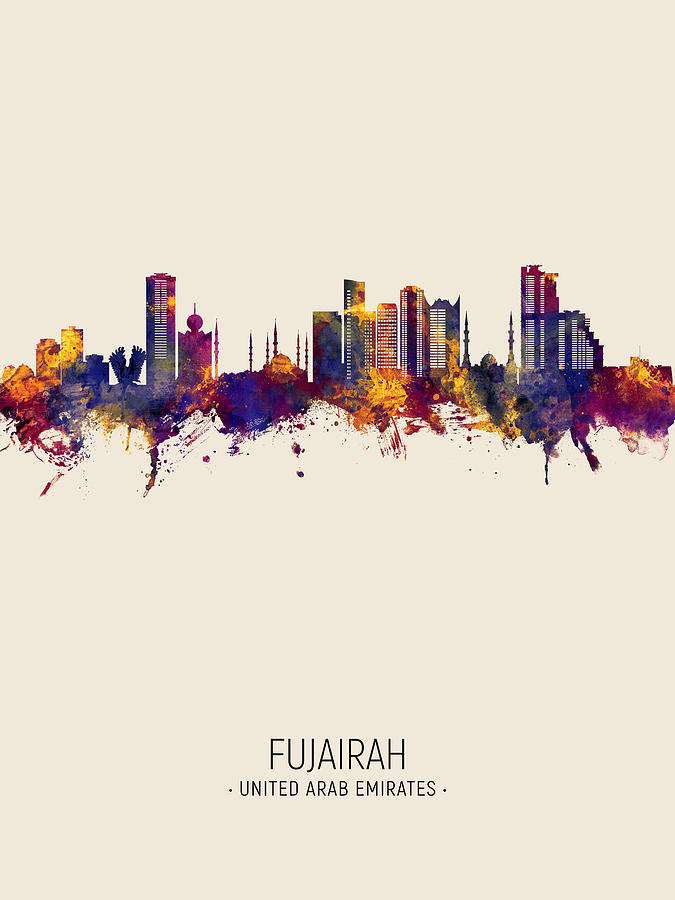 Fujairah Skyline #13 Digital Art by Michael Tompsett