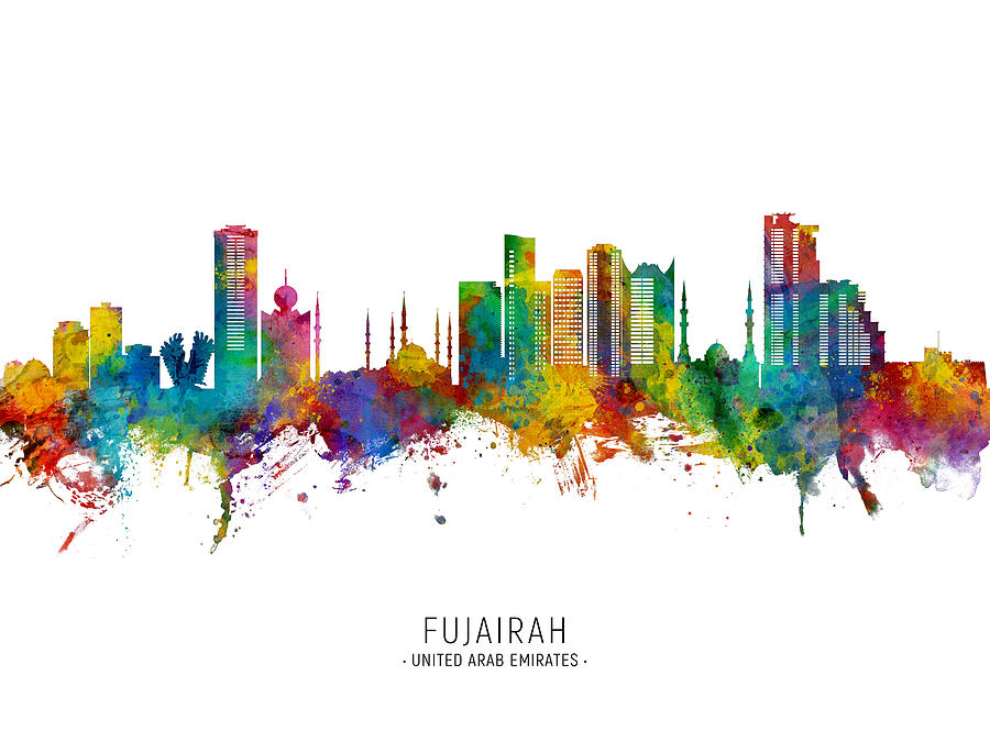 Fujairah Skyline #90 Digital Art by Michael Tompsett