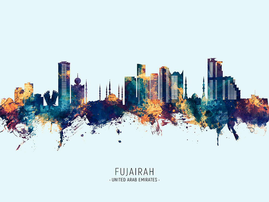 Fujairah Skyline #93 Digital Art by Michael Tompsett
