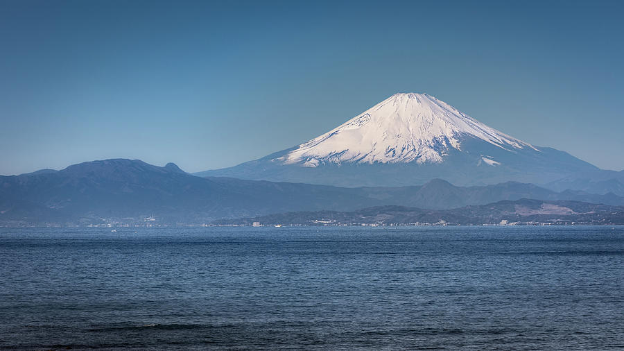 Fuji Across the Bay Photograph by Bill Chizek