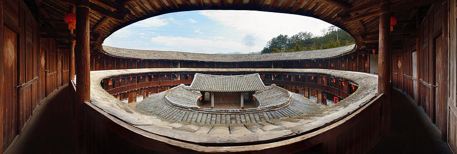 Fujian Tulou building panorama Photograph by Songquan Deng