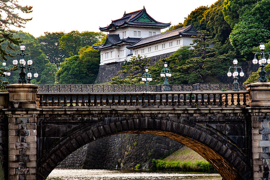 Fushimi Yagura Turret and Edo Castle Iron Bridge Photograph by Bj S
