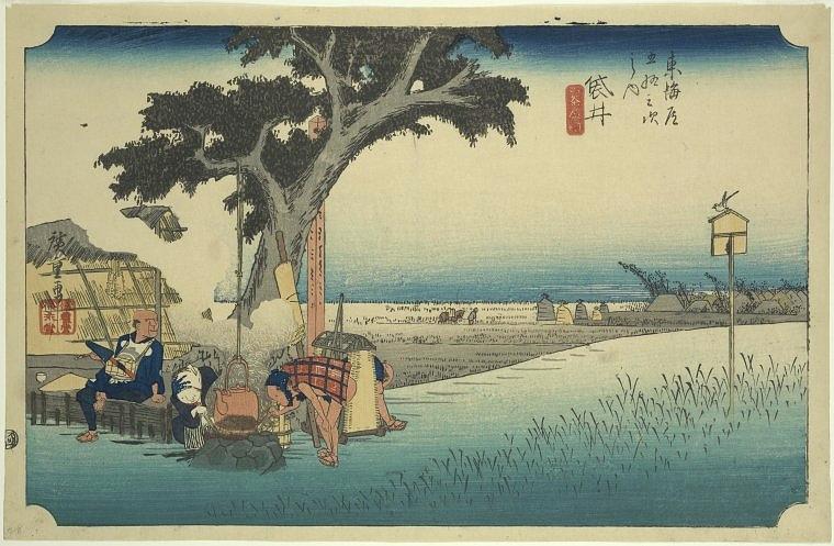 Fukuroi, De-chaya By Hiroshige Ando, 1797-1858 Painting