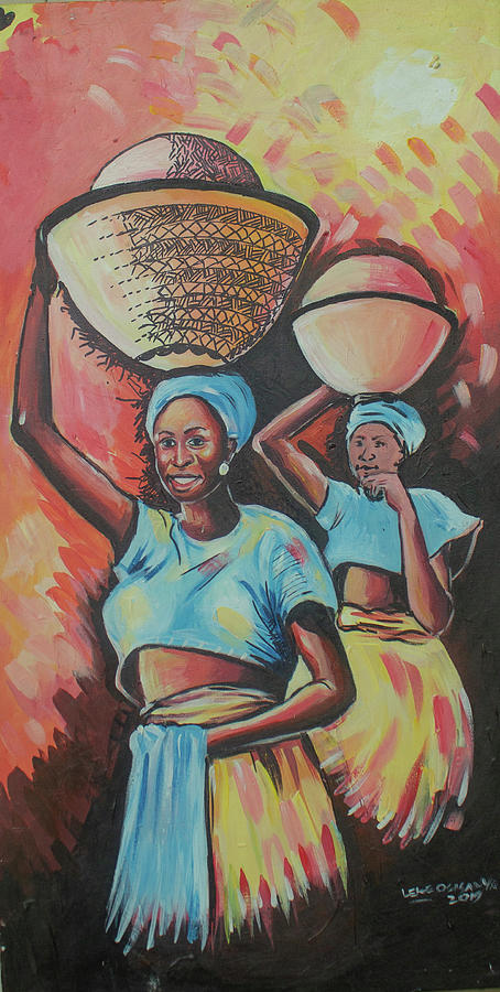 Fulani girls Painting by Adeleke Osisanya - Fine Art America