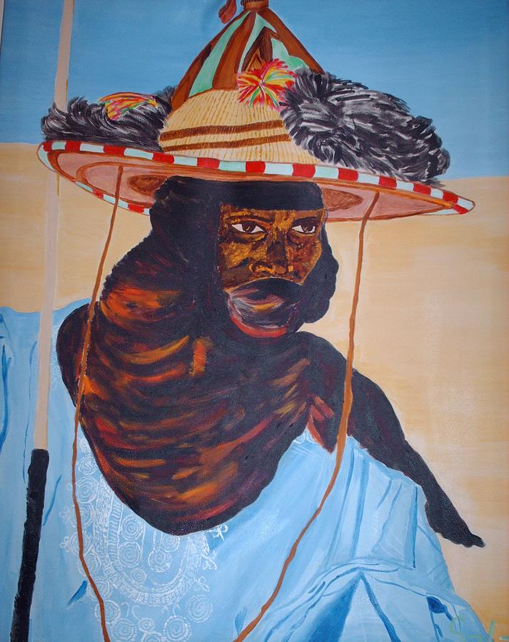 Fulani Horseman Painting by Sala Adenike