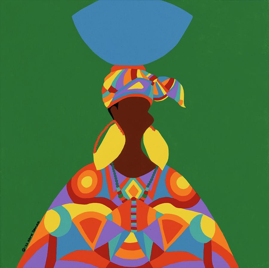  Fulani Woman Painting by Synthia SAINT JAMES | Pixels