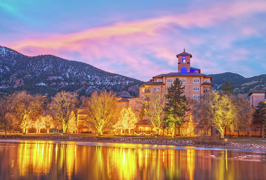 Colorado Springs Photograph - Fulgent, Christmas Celebration In Full Glory At The Broadmoor by Bijan Pirnia