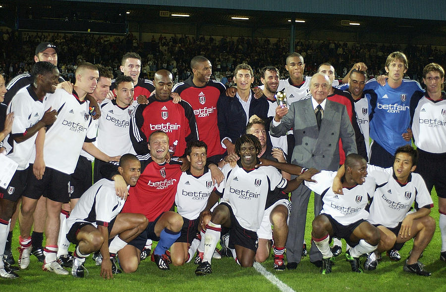 Fulham team celebrate Photograph by Jamie McDonald